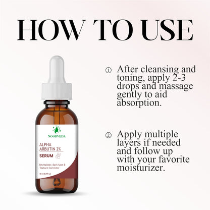 Alpha Arbutin 2% Serum, Dark Spot and Texture Corrector, Revitalizer, 30ml
