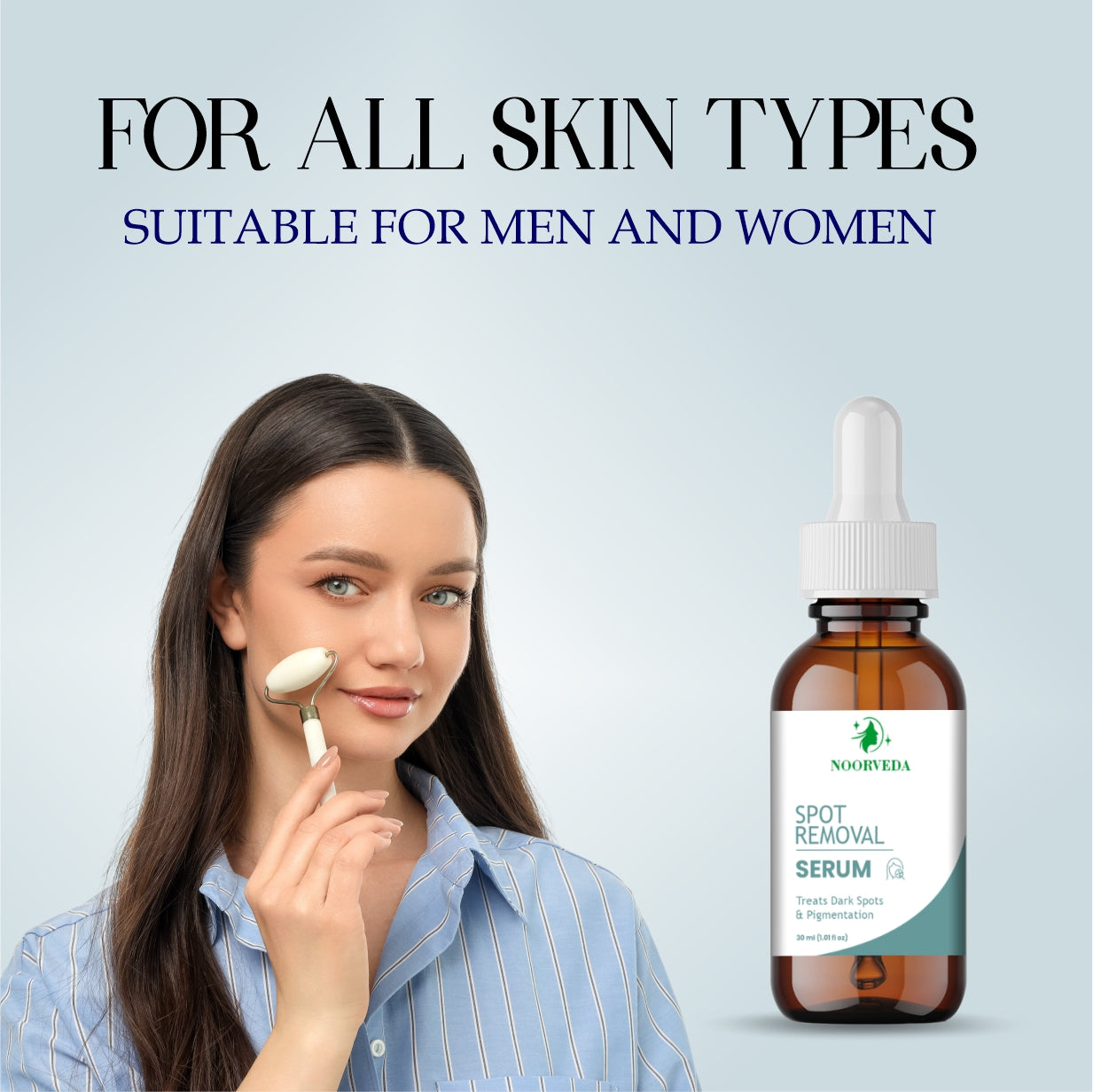 Noorveda Spot Removal Serum, Dark Spots and Pigmentation Treatment, 30ml Dropper Bottle