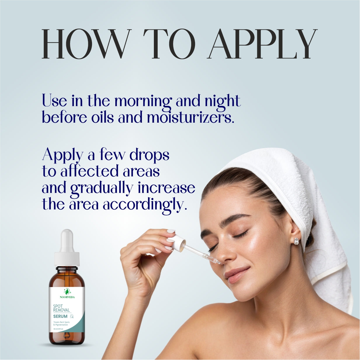 Noorveda Spot Removal Serum, Dark Spots and Pigmentation Treatment, 30ml Dropper Bottle